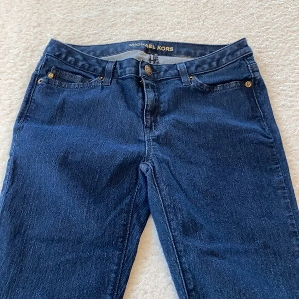 Michael Kors Jeans Womens‎ 2 Blue Skinny Cropped Dark Wash Capsule Minimalist